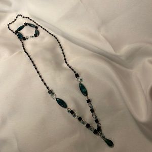 Handmade Jewelry Necklace & Bracelet Gift Set Made w 90% Upcycled Materials ♻️